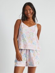 Skinnydip Bow Print Cami and Short Pyjamas Set - Imagem 1 de 7