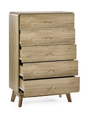 Julian Bowen Beige Ingrid 5 Drawer Chest - Image 3 of 6