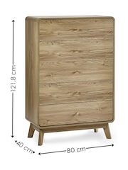 Julian Bowen Beige Ingrid 5 Drawer Chest - Image 4 of 6