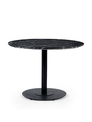 Julian Bowen Black Marble Luca 80 Cm Round Dining Table - Image 2 of 5