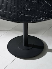 Julian Bowen Black Marble Luca 80 Cm Round Dining Table - Image 5 of 5