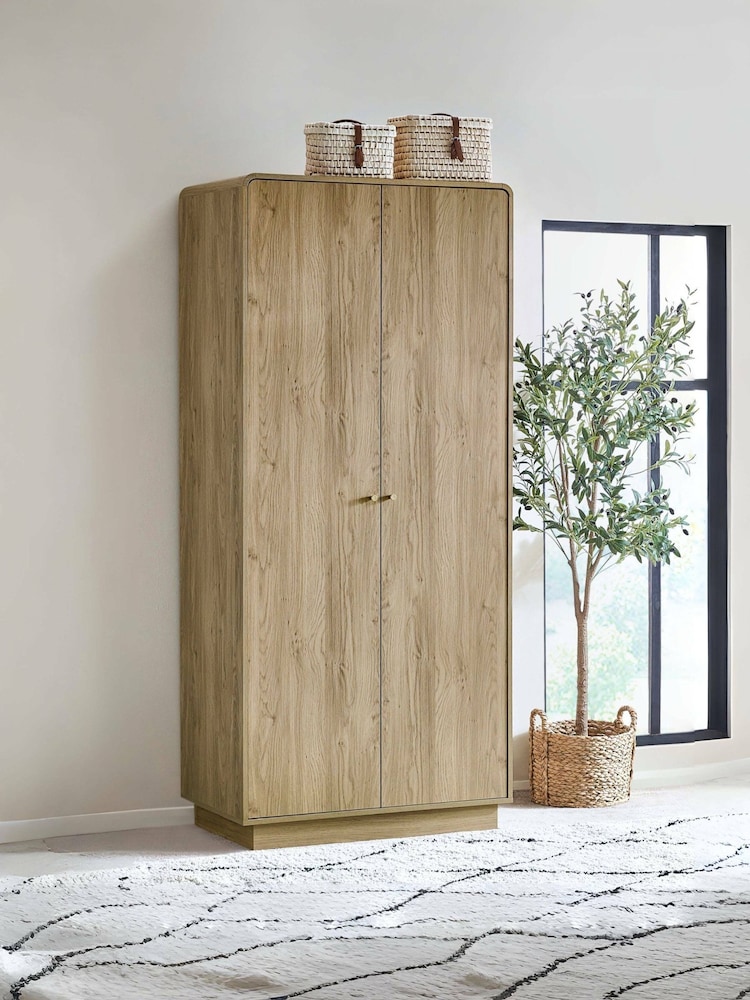 Julian Bowen Beige Ingrid 2 Door Wardrobe - Image 1 of 6