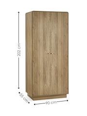 Julian Bowen Beige Ingrid 2 Door Wardrobe - Image 4 of 6