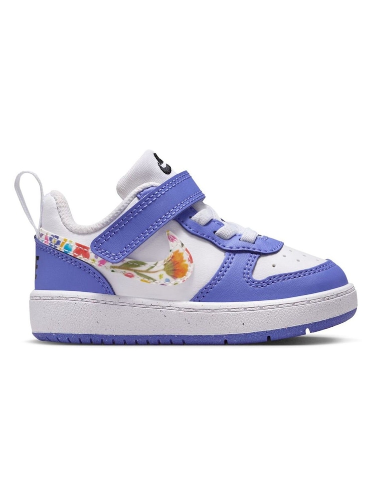 Nike White/Purple Infant Court Borough Low Trainers - Image 1 of 9