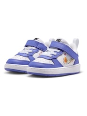 Nike White/Purple Infant Court Borough Low Trainers - Image 5 of 9