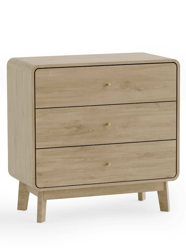 Julian Bowen Beige Ingrid 3 Drawer Chest - Image 2 of 6
