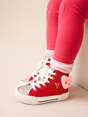 Red Heart Standard Fit (F) High Top Trainers - Image 1 of 7