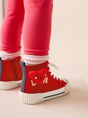 Red Heart Standard Fit (F) High Top Trainers - Image 2 of 7