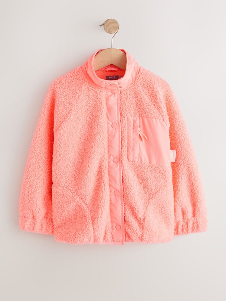 برتقالي مرجاني - Button Up Fleece Jacket (3-16yrs) - صورة 1 من 5 برتقالي مرجاني - Button Up Fleece Jacket (3-16yrs) - صورة 1 من 5