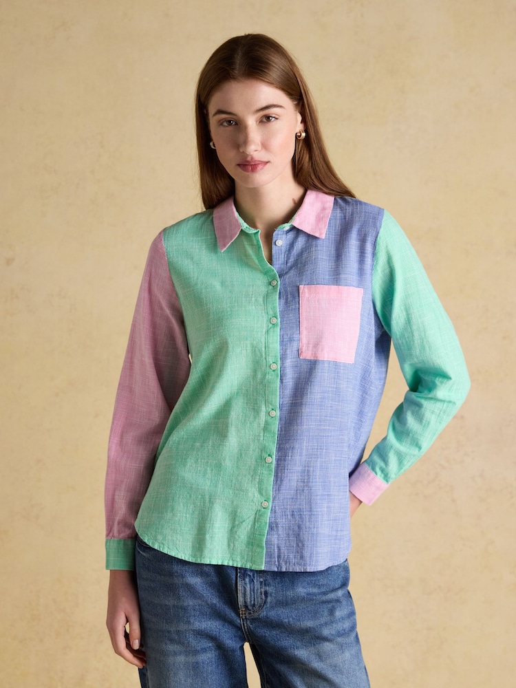 Joules Ida Hotch Potch Long Sleeve Cotton Shirt - Image 1 of 8