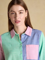 Joules Ida Hotch Potch Long Sleeve Cotton Shirt - Image 5 of 8