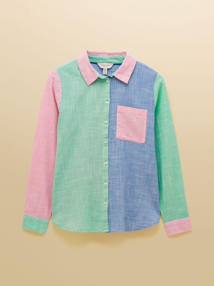 Joules Ida Hotch Potch Long Sleeve Cotton Shirt - Image 8 of 8