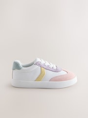 Multi Pastel Elastic Lace Trainers - Image 2 of 5