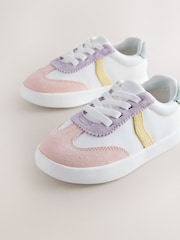 Multi Pastel Elastic Lace Trainers - Image 3 of 5