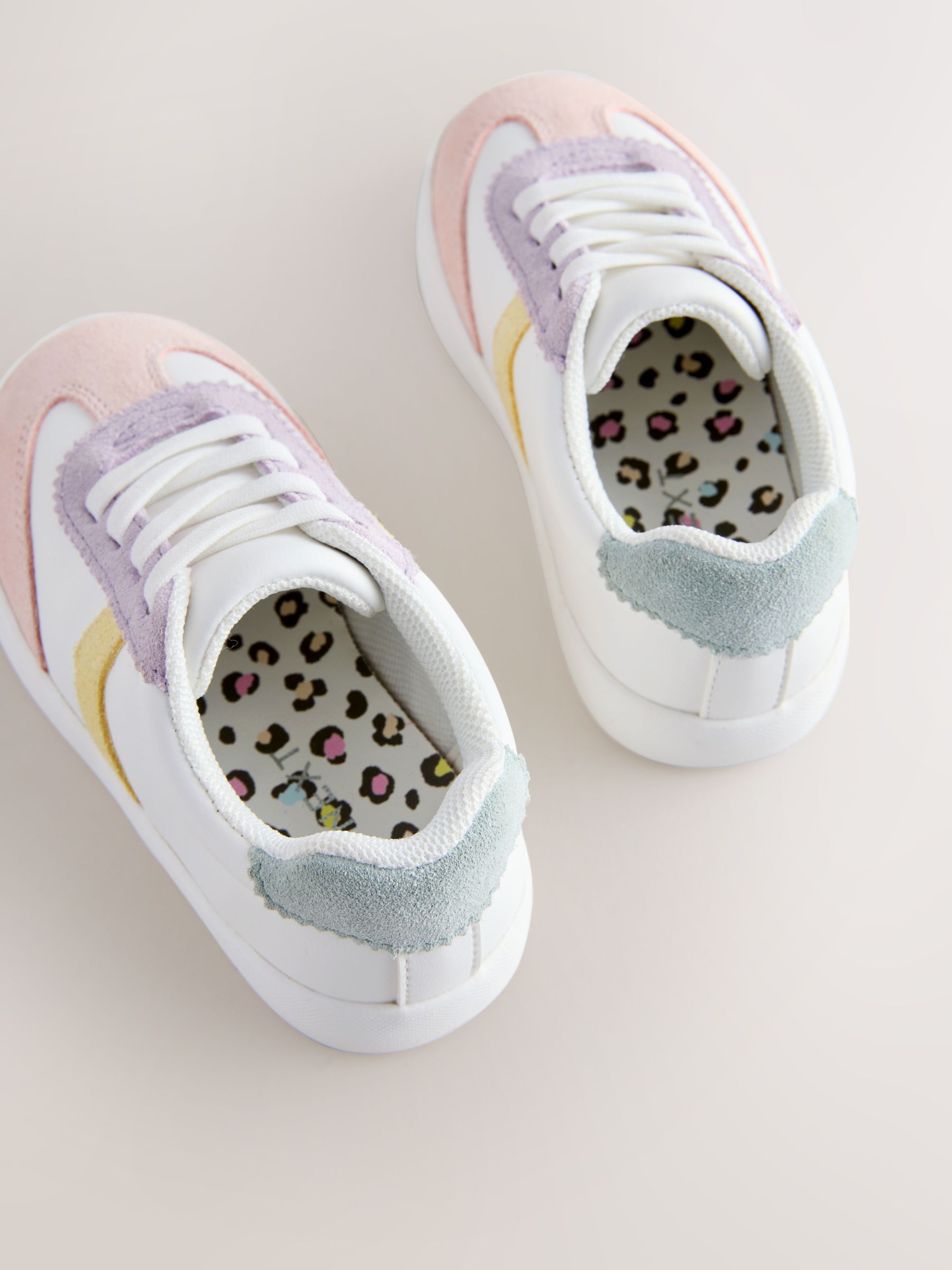 Next Rise Shoes Buy Multi Pastel Elastic Lace Retro Trainers from Next USA