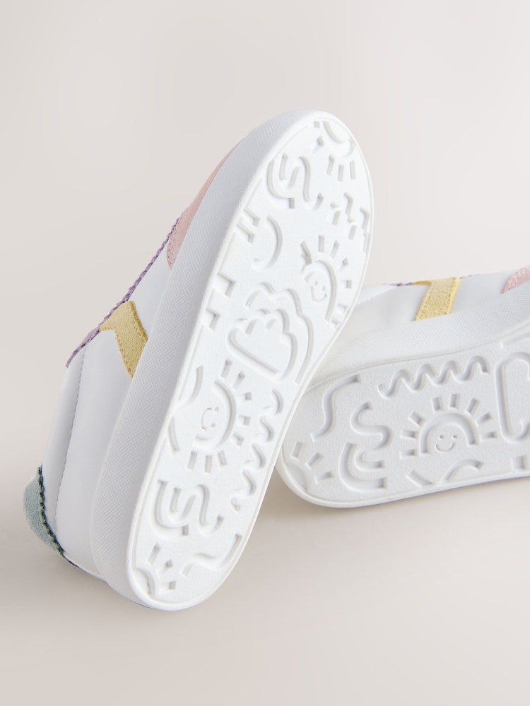 Multi Pastel Elastic Lace Trainers - Image 5 of 5