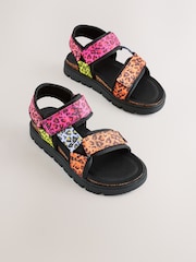 Fluro Leopard Print - صندل رياضي Chunky - صورة 1 من 7