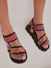 Fluro Leopard Print - صندل رياضي Chunky - صورة 2 من 7