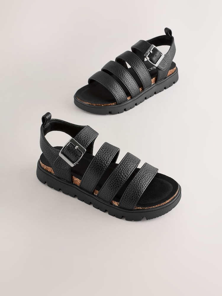 Black Chunky Sandals - Image 1 of 5