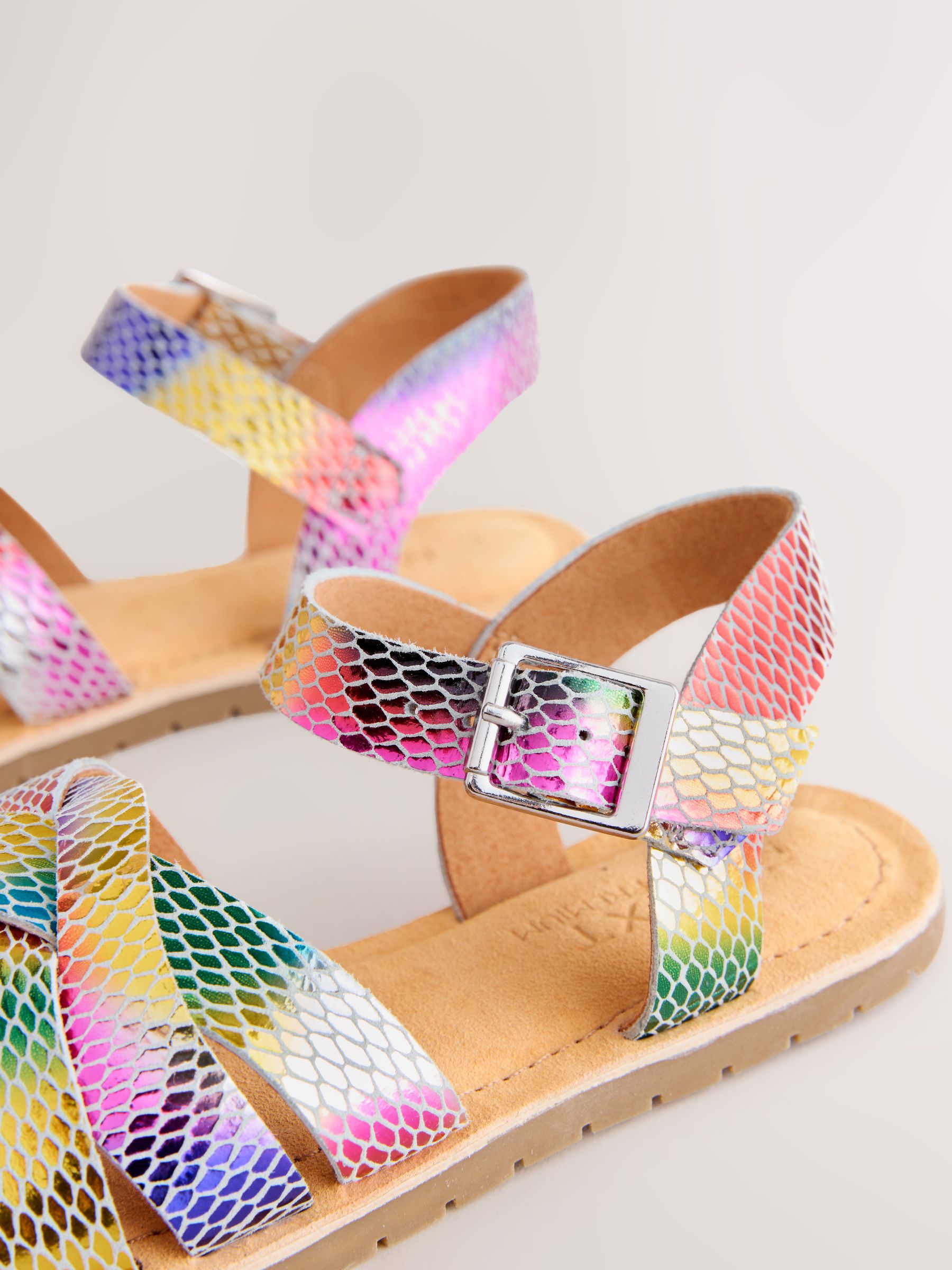 Ladies Sandals Rainbow Purse And Sandals Buy Rainbow Standard Fit (F) Leather Woven Sandals From Next Ireland