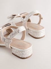 Champagne Gold Bow Heeled Sandals - Image 3 of 6
