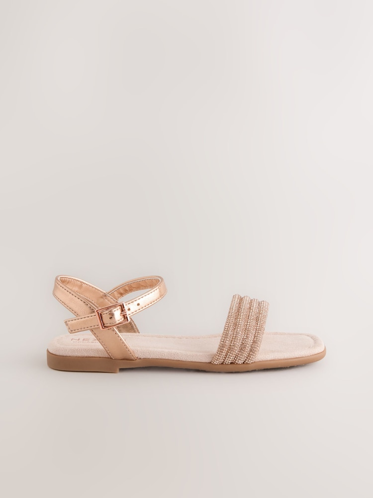 Rose Gold Occasion Sandals - Image 2 of 5 Rose Gold Occasion Sandals - Image 2 of 5