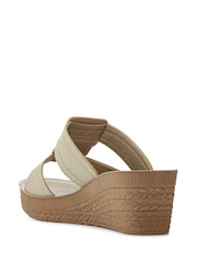 Pavers Gold Extra Cushioned Slip On Wedge Mules - Image 3 of 5