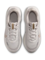 Nike Light Grey Gold Youth Stellar Ride Trainers - Image 5 of 11