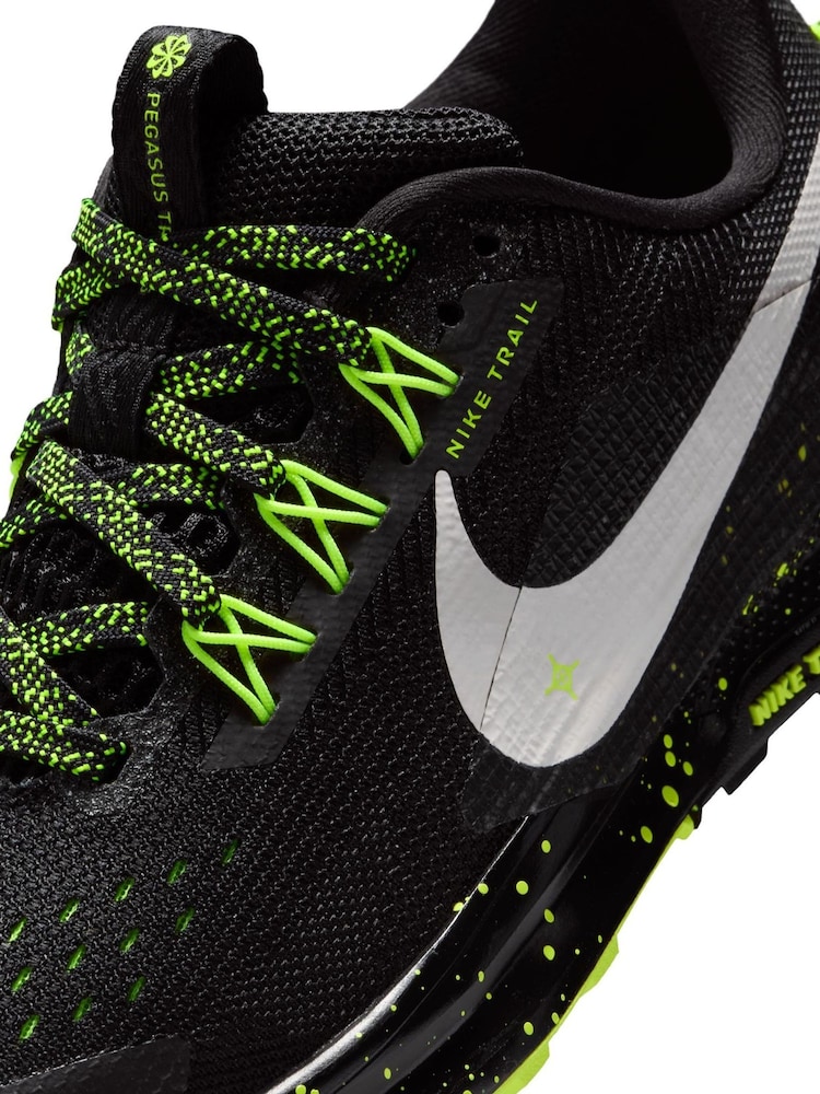 Nike Black Volt Youth Pegasus Trail 5 Trail Running Trainers - Image 9 of 9