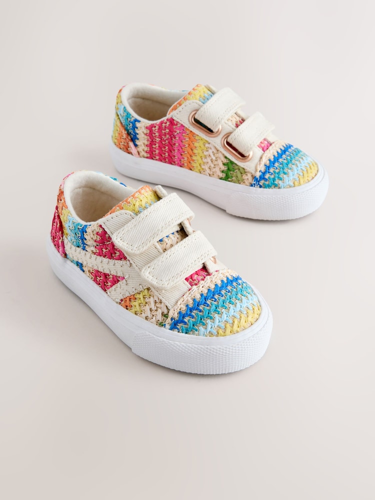 Rainbow Wide Fit (G) Touch Fastening Trainers - Image 1 of 5 Rainbow Wide Fit (G) Touch Fastening Trainers - Image 1 of 5