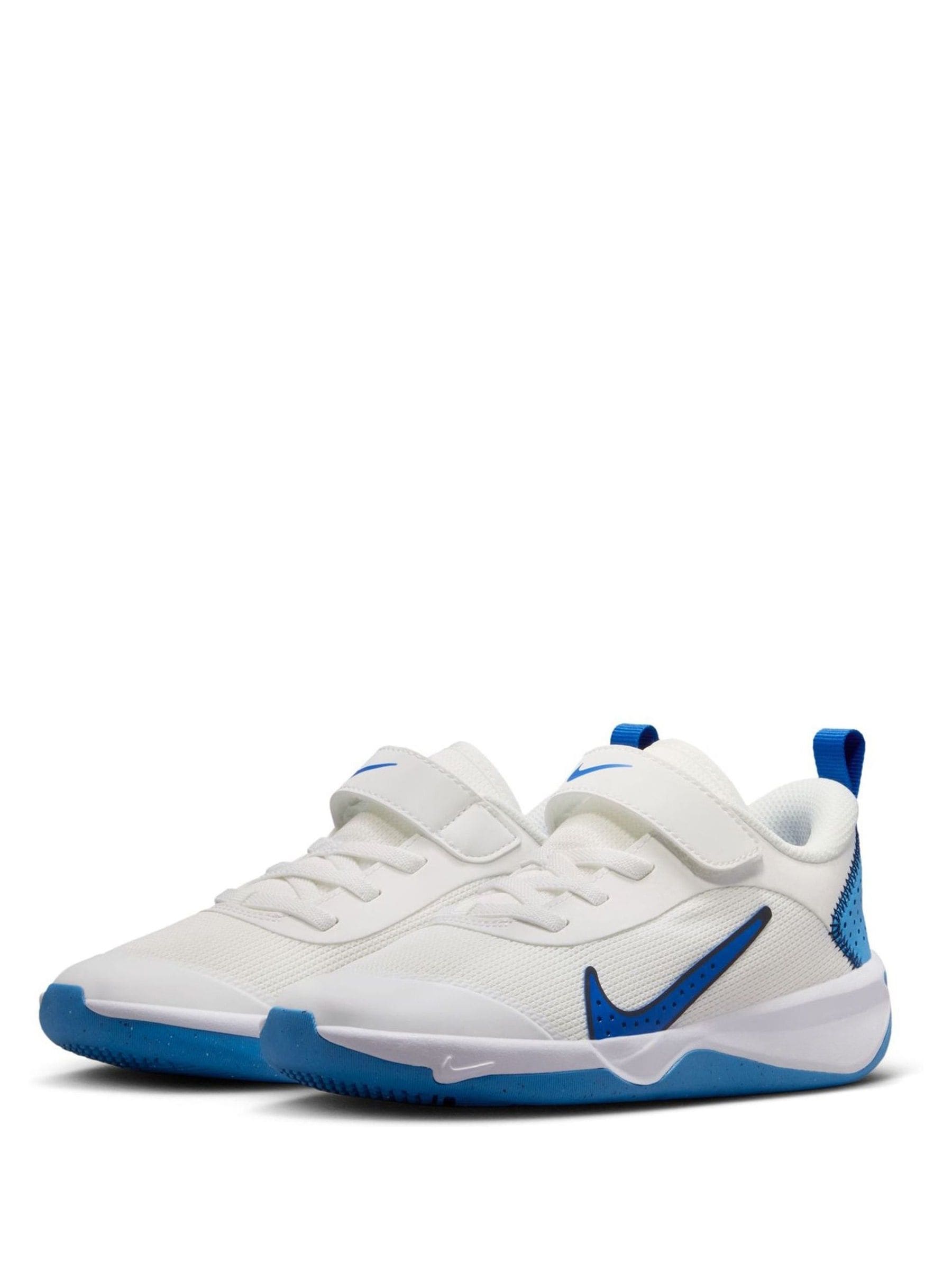 Buy Nike White/Blue Junior Omni Court Trainers from Next South Africa