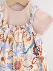 Purple Floral Baby Jersey Dungarees and Bodysuits Set 2 Piece (0mths-3yrs) - Image 4 of 8