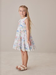 فستان طبقات بياقة من Laura Ashley - Image 3 of 10