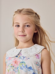 فستان طبقات بياقة من Laura Ashley - Image 4 of 10