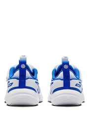 Nike White/Blue Infant Cosmic Running Trainers - Image 7 of 10