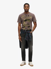 Superdry Brown Osaka Loose T-Shirt - Image 3 of 7