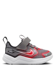 Nike Grey Red Infant Cosmic Running Trainers - Image 1 of 8