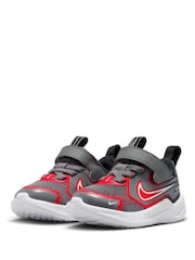 Nike Grey Red Infant Cosmic Running Trainers - Image 3 of 8