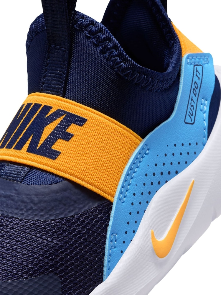 Nike Navy Blue and Yellow Infant Flex Runner 4 Trainers - Image 10 of 10 Nike Navy Blue and Yellow Infant Flex Runner 4 Trainers - Image 10 of 10
