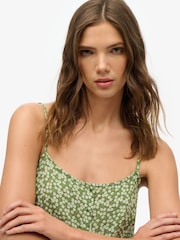 فستان متوسط الطول مطبوع بحمالات وأزرار أمامية من Superdry - صورة 5 من 7