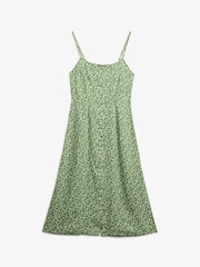 فستان متوسط الطول مطبوع بحمالات وأزرار أمامية من Superdry - صورة 6 من 7