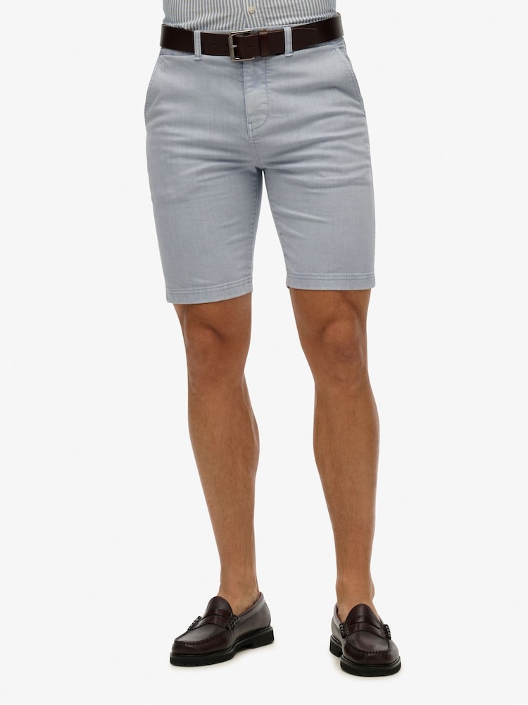 Superdry Grey Vintage International Shorts - Image 1 of 7