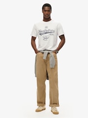 Superdry White Workwear Washed Relaxed T-Shirt - Image 3 of 7