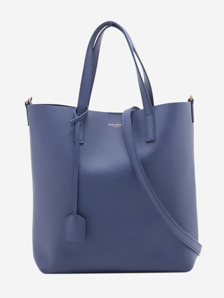 Sign of the Times Blue Saint Laurent Toy Shopping Leather Tote Bag - Image 1 of 10