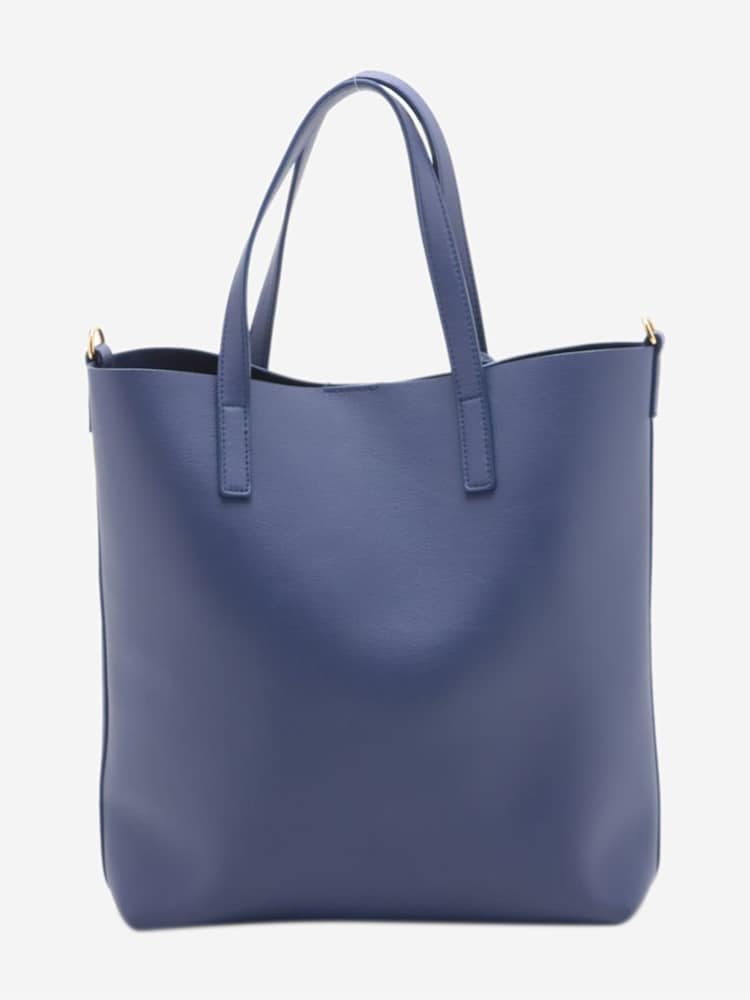 Sign of the Times Blue Saint Laurent Toy Shopping Leather Tote Bag - Image 2 of 10
