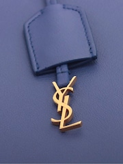 Sign of the Times Blue Saint Laurent Toy Shopping Leather Tote Bag - Image 7 of 10