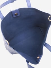 Sign of the Times Blue Saint Laurent Toy Shopping Leather Tote Bag - Image 9 of 10