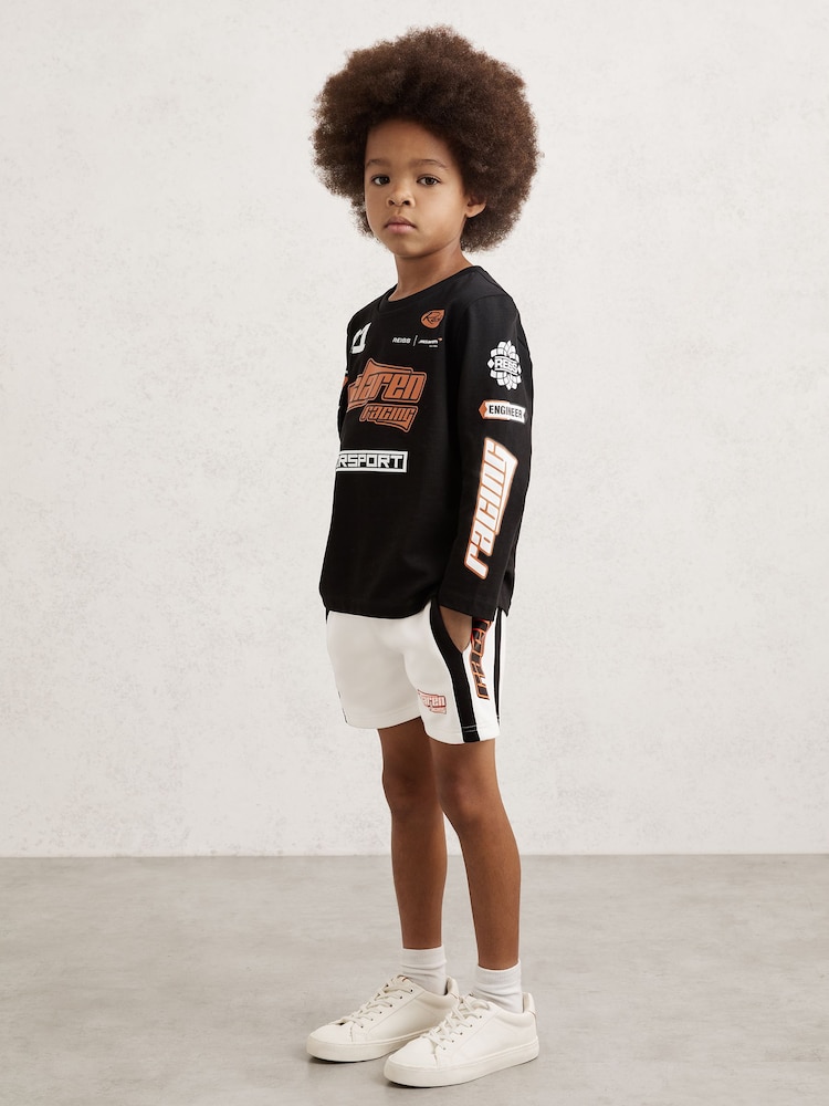 Reiss Black Oval 13-14 yrs McLaren F1 Team Cotton Logo T-Shirt Unisex Fit - Image 2 of 7 Reiss Black Oval 13-14 yrs McLaren F1 Team Cotton Logo T-Shirt Unisex Fit - Image 2 of 7