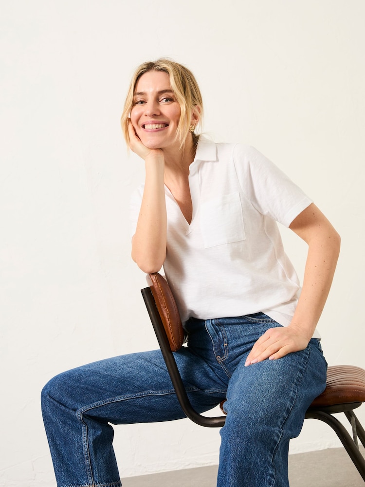 FatFace Paige Navy/White 2 Pack Short Sleeve Shirt - Image 5 of 5