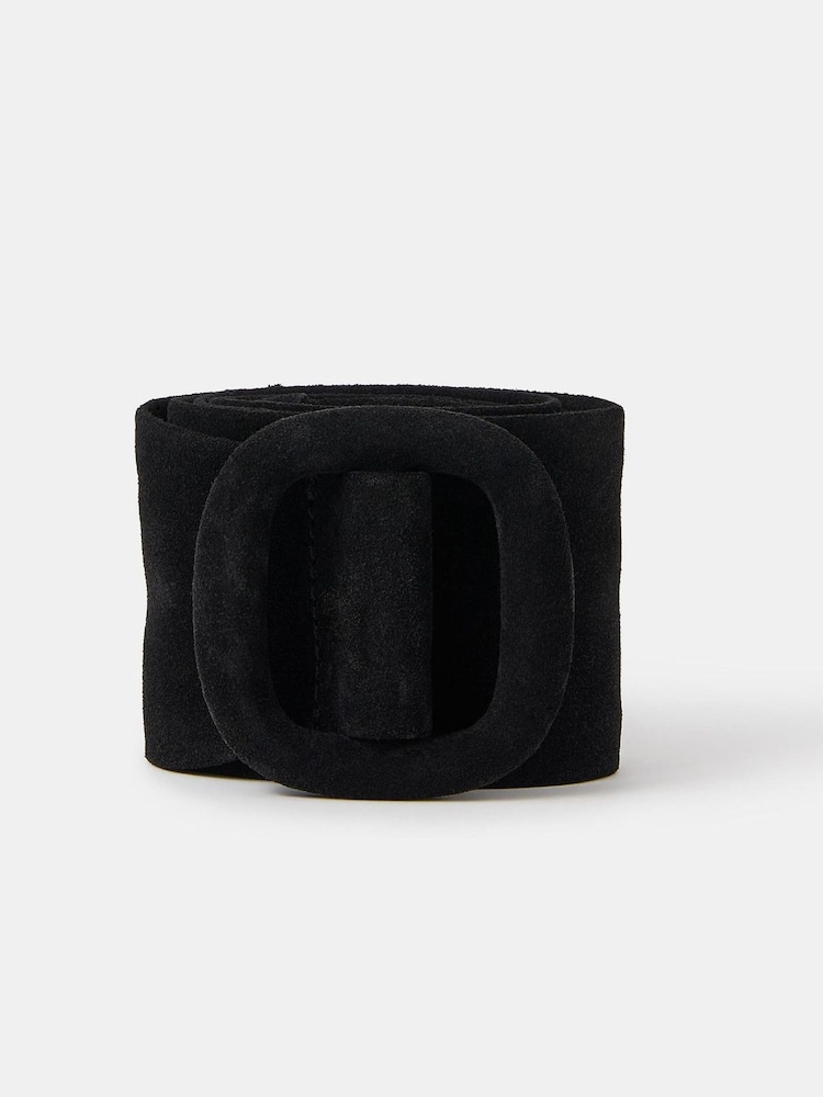 Accessorize Black Suede Wide Waist Belt - Image 1 of 1
